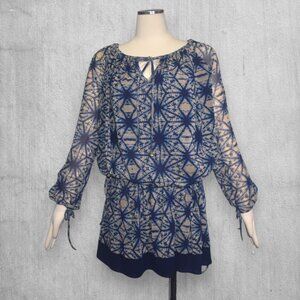 Jean Paul Gaultier Soleil Tunic Top or Mini Dress Starburst Mesh Long Sleeves S